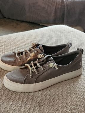 Sperry Casual Grey Canvas Women's Sneakers